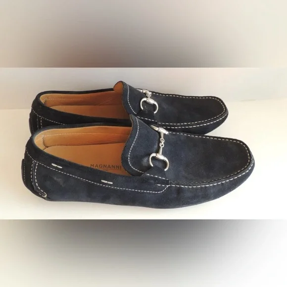 Magnanni Vekio Men's Suede HorseBit Driving Loafers - Picture 2 of 4